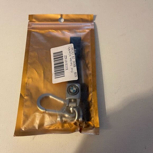 BMW Key Fob Keychain in Black Leather NWT - Picture 5 of 5